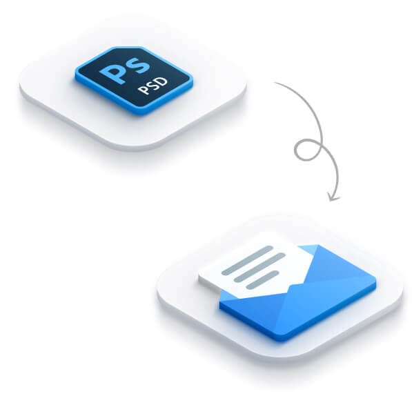 PSD to Email image