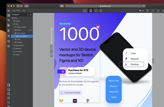 Our Webflow Landing page development offerings​
